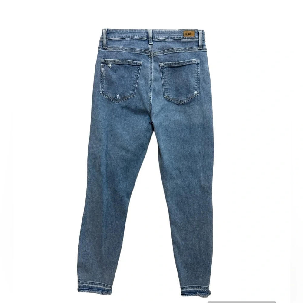 Paige Margot Ankle Skinny Jeans Released Raw Hem Accents size 30